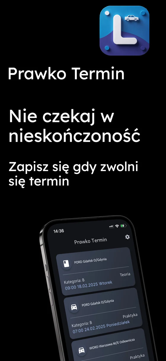 Oryginalny materiał Prawko Termin pokazujący ekran obserwacji w aplikacji